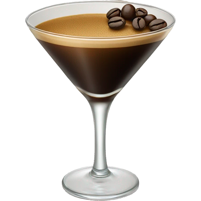 Espresso Martini with three coffee beans on top emoji