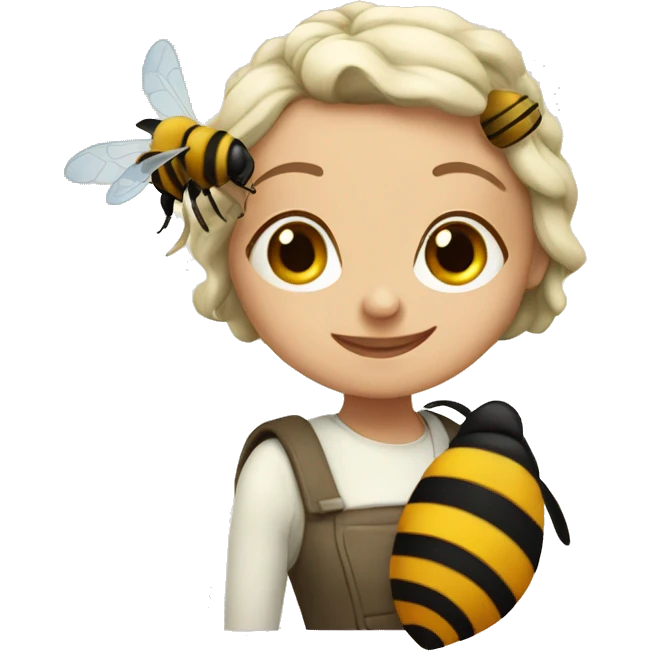 caterina with a bee  emoji