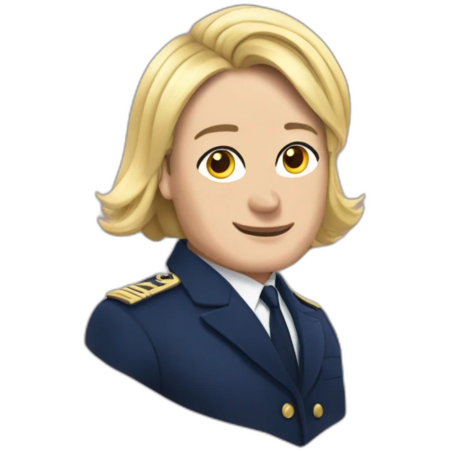 Macron embrasse marine le Pen emoji