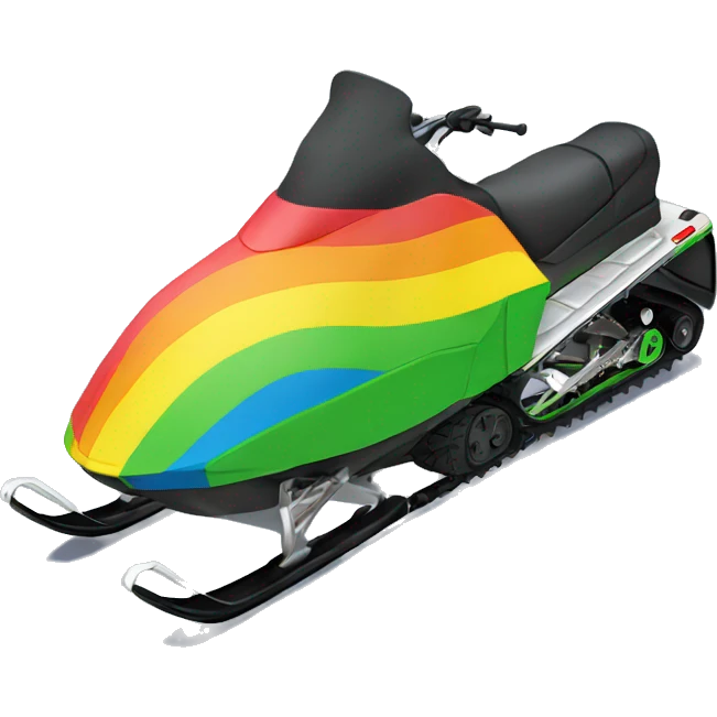 rainbow snowmobile  emoji
