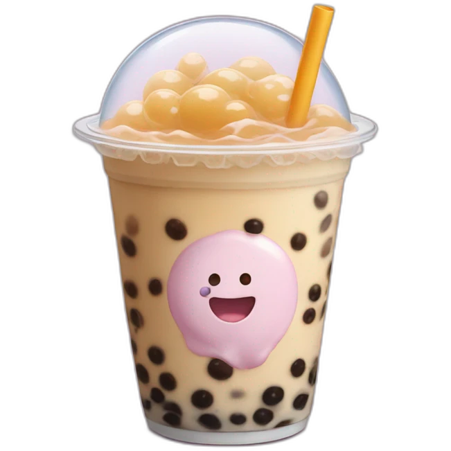 thunder bubble tea emoji