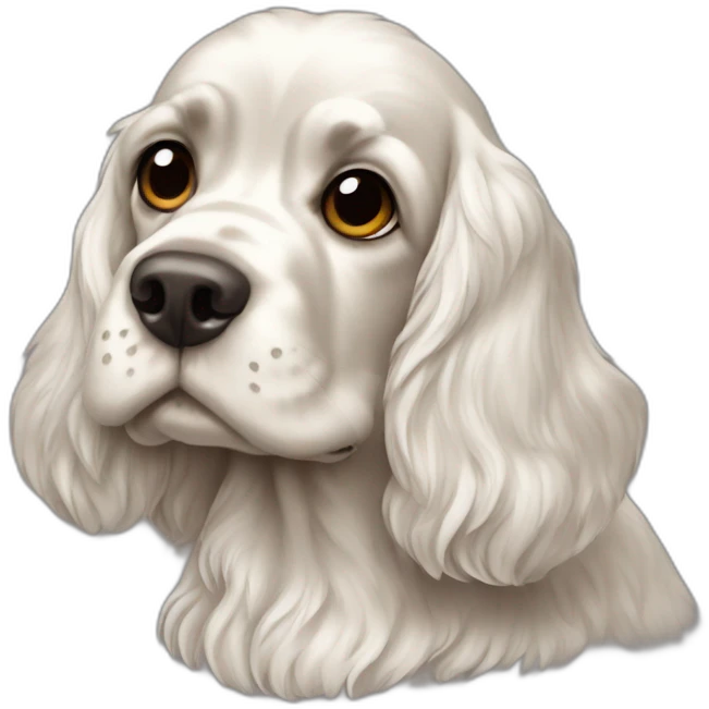 Cocker Spaniel white emoji