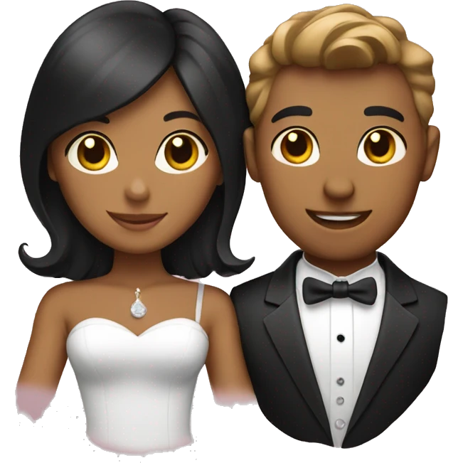 a couple with a tuxedo cat  emoji
