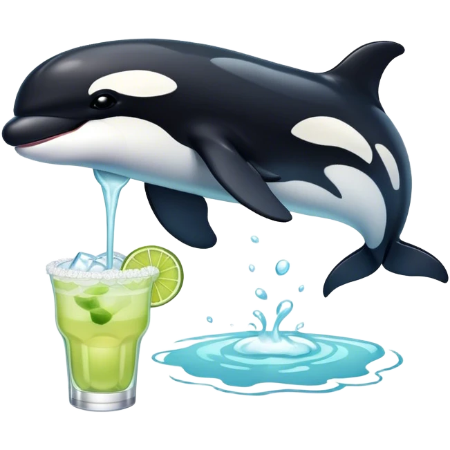 Orca with a margarita emoji