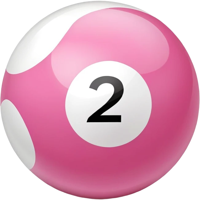 pink billiard ball with the number 23 inside a white circle emoji