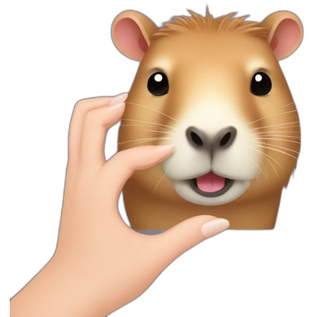 capybara with manicure emoji