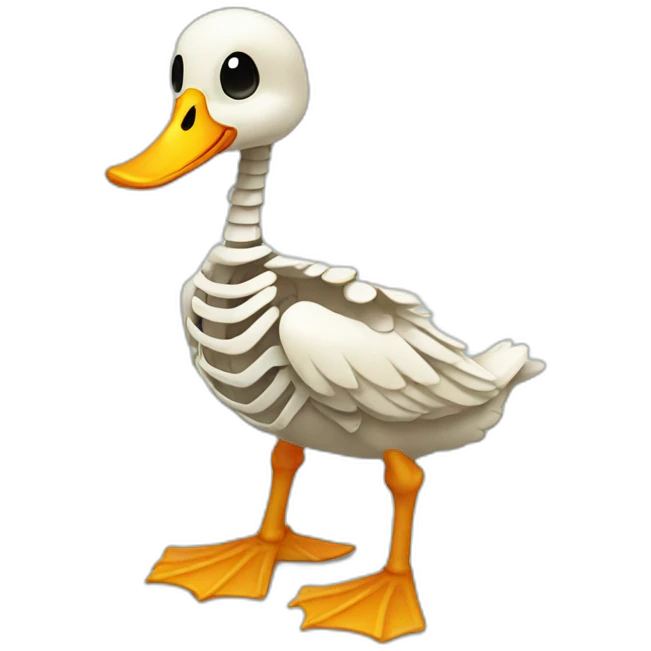 cute duck skeleton emoji