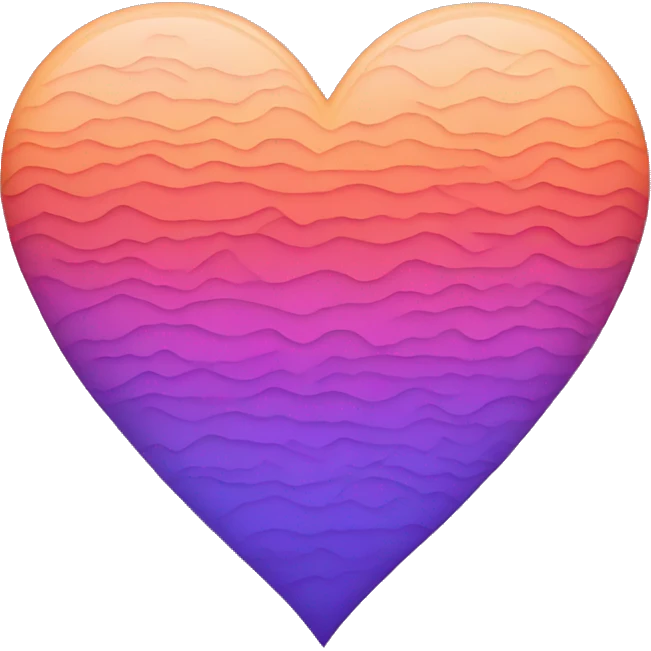 sunset colored scale heart emoji