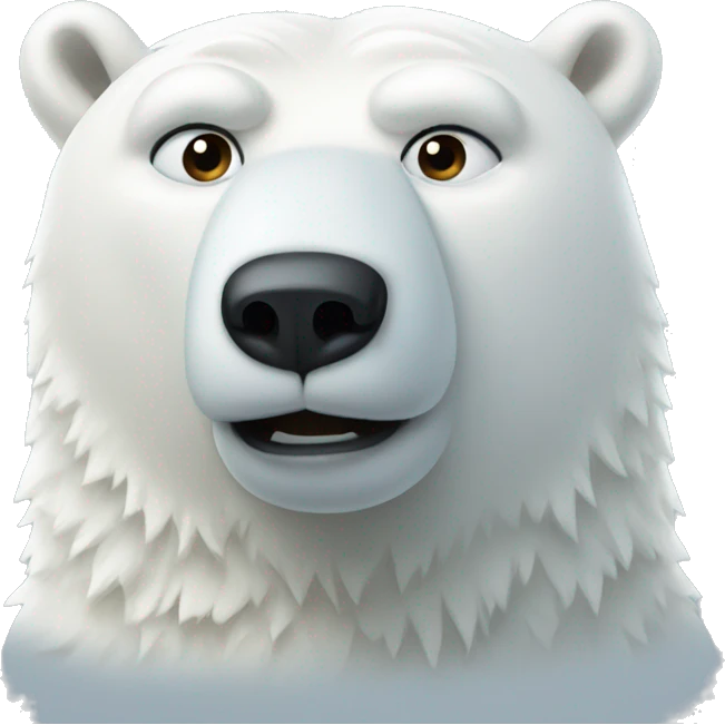 Polar bear thinking  emoji
