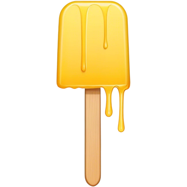 Long thin yellow popsicle dripping  emoji