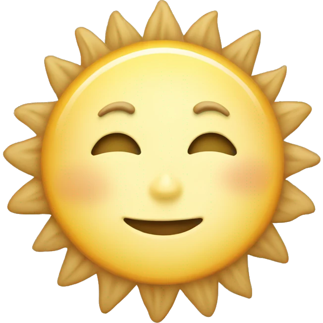 Beige sun emoji