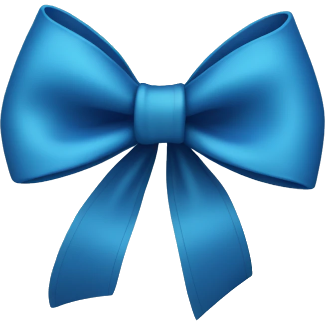 Blue bow emoji