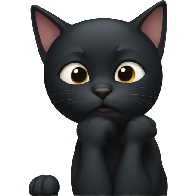 black cat facepalm emoji