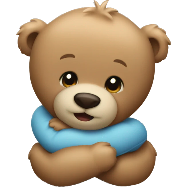 Teddy bear hug emoji