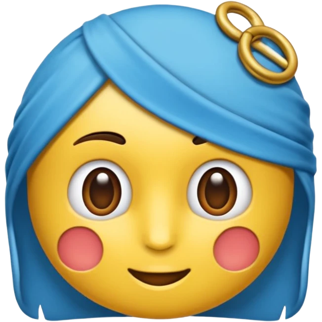 Голубой бант 🎀 emoji