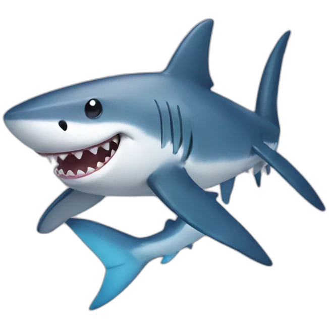 Shark with a haircute emoji