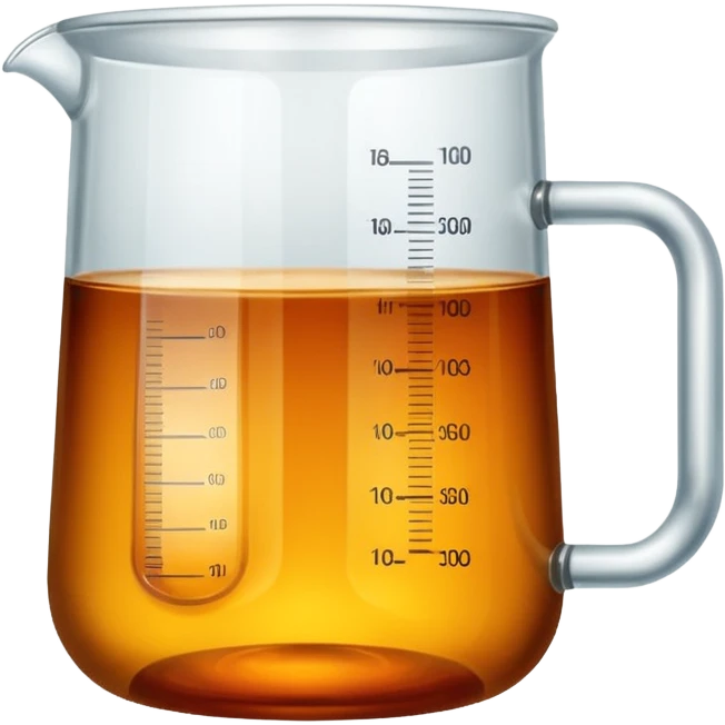 tea in a laboratory measuring cup emoji