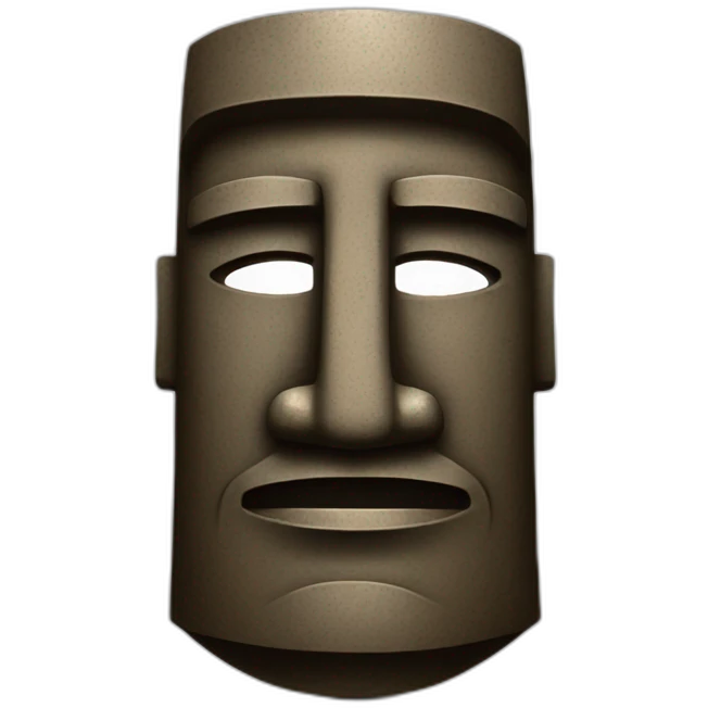 bronze moai emoji