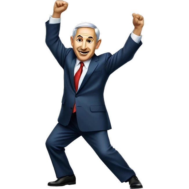 Benyamin Netanyahu dancing emoji