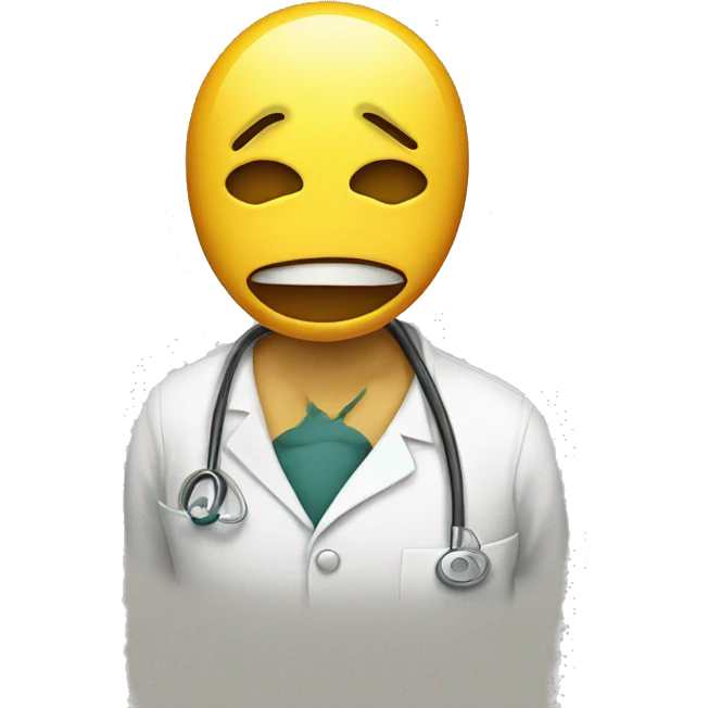 A sick smiley face emoji