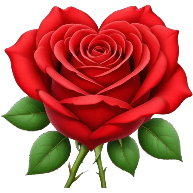 Red rose heart emoji