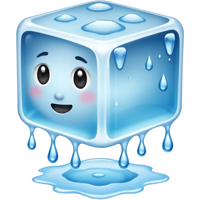 Melting Ice Cube emoji