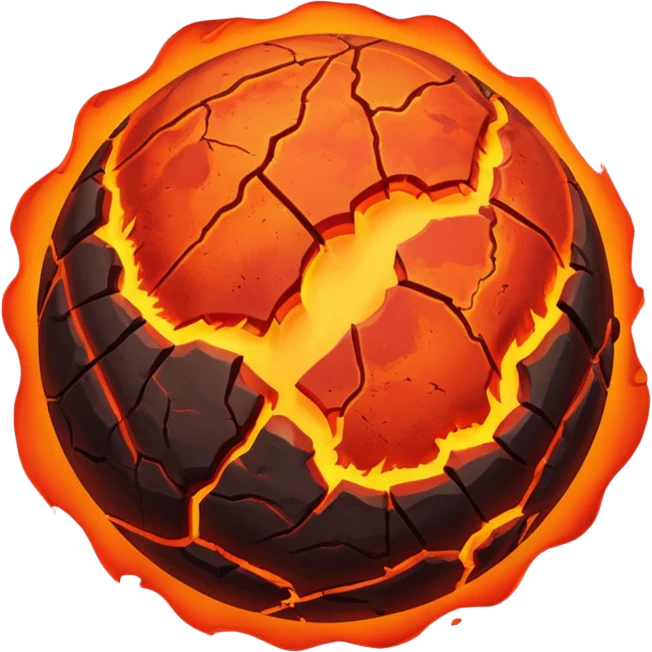 planet mars with fire and lava on it emoji
