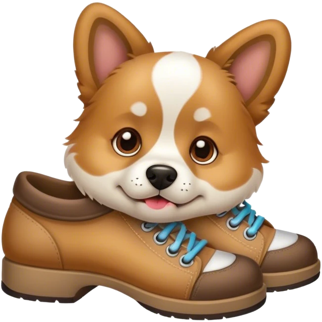 Hund mit Schuhe emoji