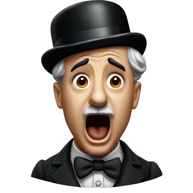 Charlie Chaplin shock emotion emoji