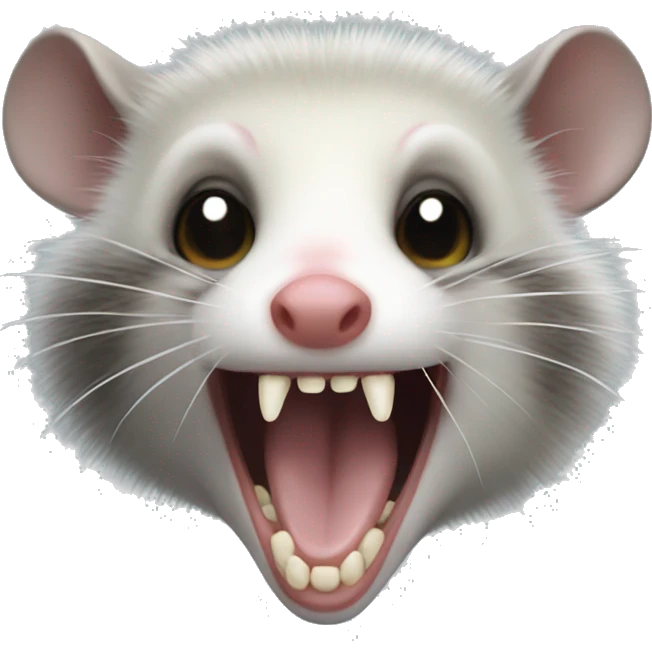 Opossum showing teeth emoji
