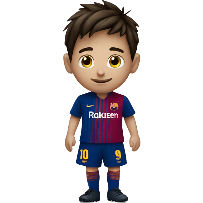 niño con messi emoji