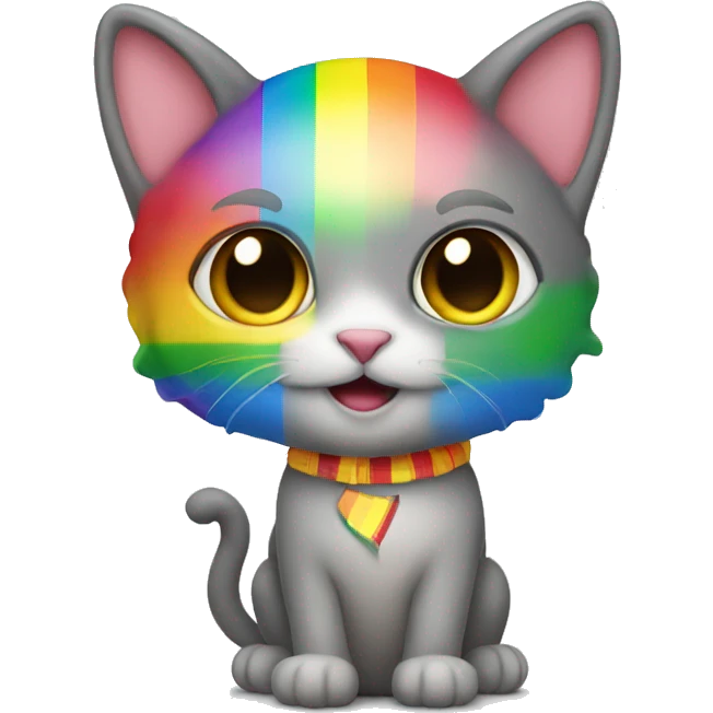cat with rainbow flag emoji