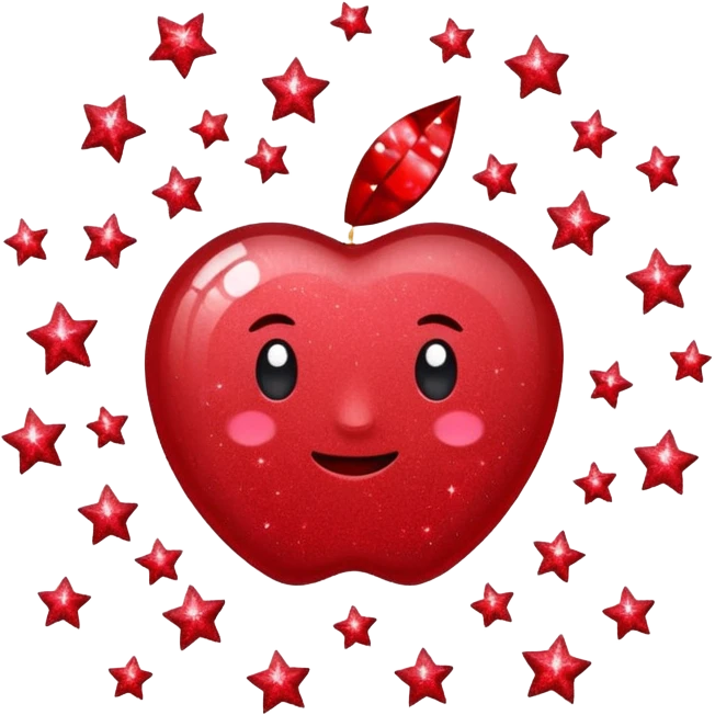 red glitter fix emoji