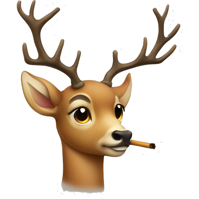 deer smoking  emoji
