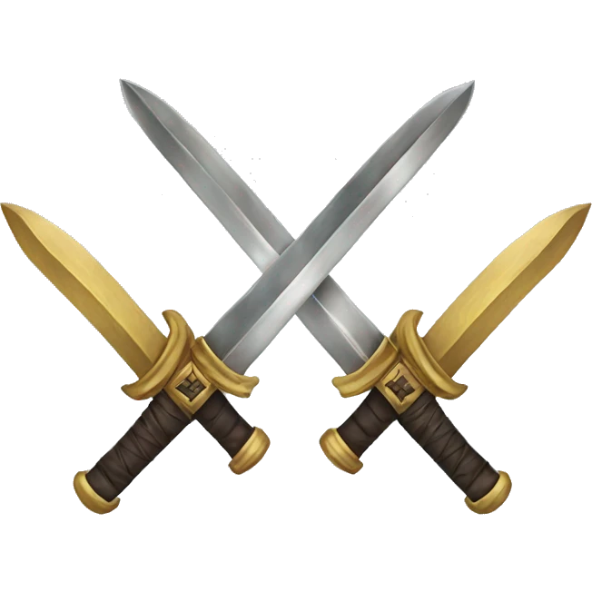 Two swords cross each other  emoji