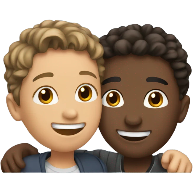 friends enjoying a moment together emoji