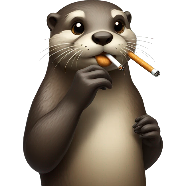 otter smoking a cigarette emoji