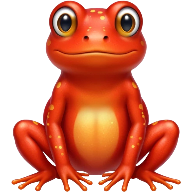 Frog Cute Red Glitter emoji