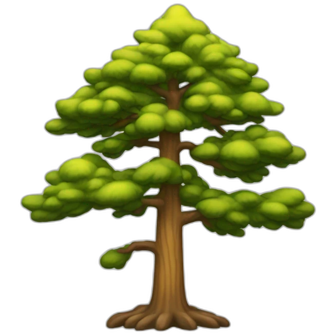 yellow Pine tree emoji