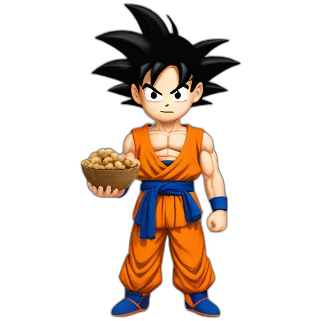 goku holding nuts emoji
