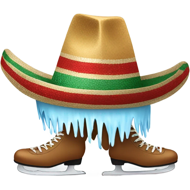 Ice skating Mexican hat emoji