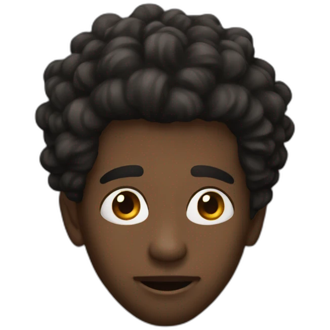 Black men with a huge noise emoji