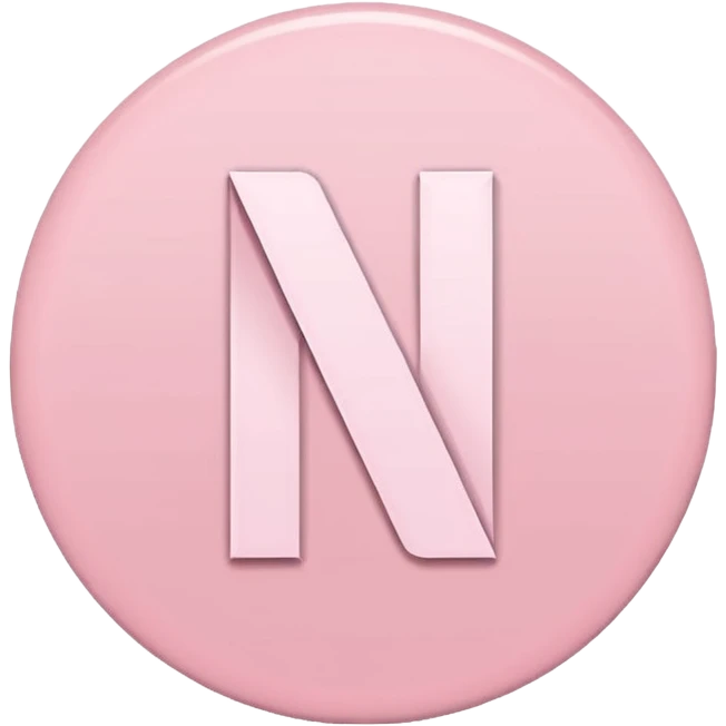 Netflix aesthetic "N" logo in pastel pink emoji
