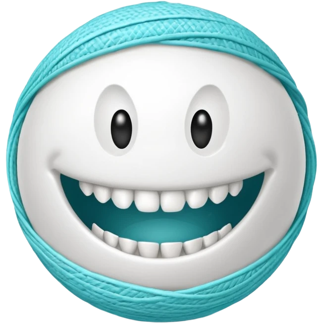 A ball of dental floss  emoji