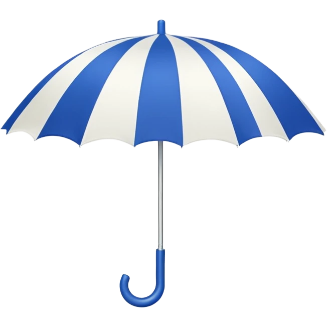 umbrella summer blue and withe emoji