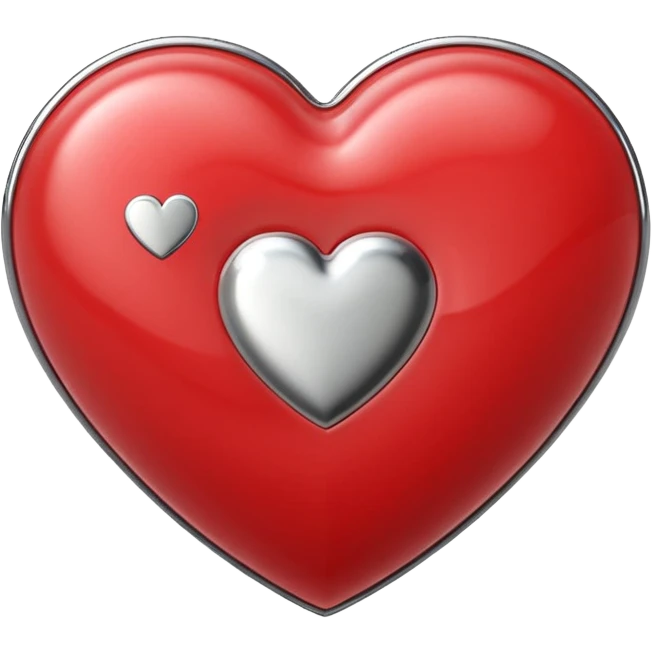 Chanel sport logo chrome glossy heart emoji