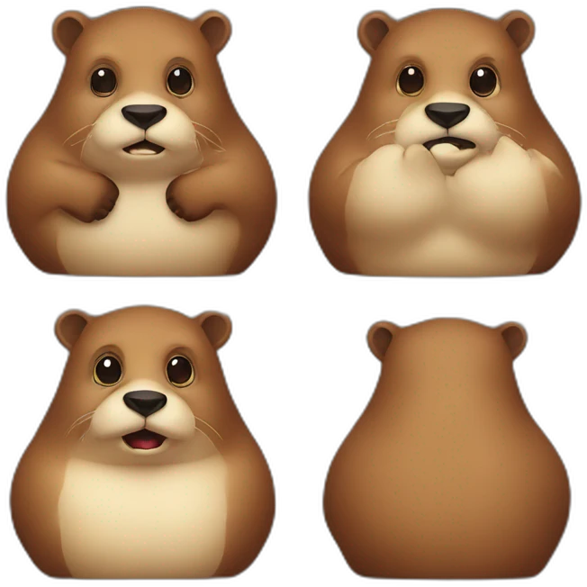 Fat beaver suspects emoji
