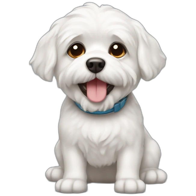 Perro bichón maltes emoji