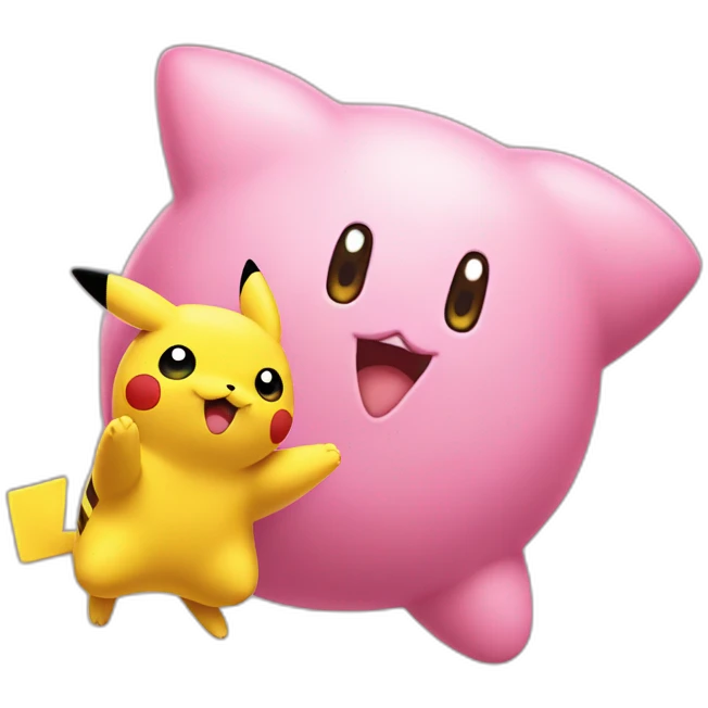 kirby VS pikachu emoji