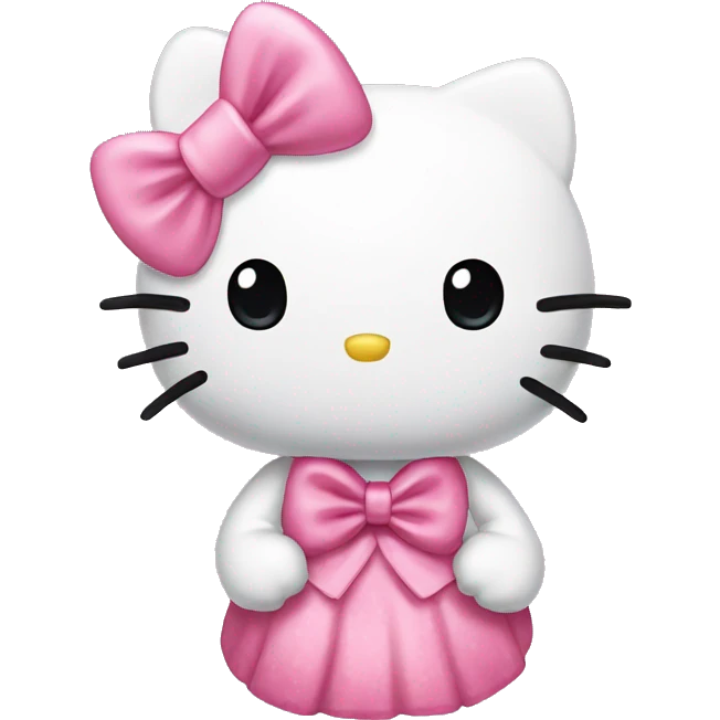 Hello kitty wiht a bow  emoji